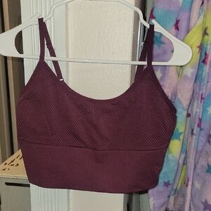 PINK Seamless Lightly Lined Plum Sports Bra